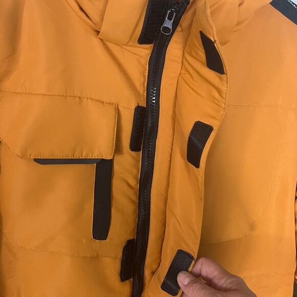 Avalanche Mens Winter Jacket British Khaki Color Down Windproof Parka Snow Ski L - Picture 5 of 10